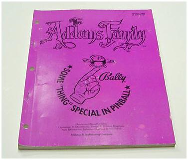 Addams Family Manual Original (Used)
