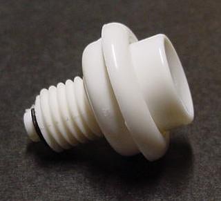 Flipper Button Opaque White 1-1/8"
