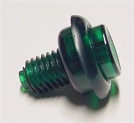 Flipper Button Translucent Green 1-1/8"