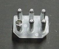 Square Plug Power Supply Connector, Mixed 6 Pin 0.093" ~