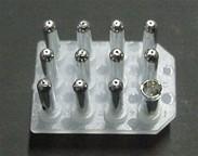 Square Plug Power Supply Connector, Mixed 12 Pin 0.093" ~