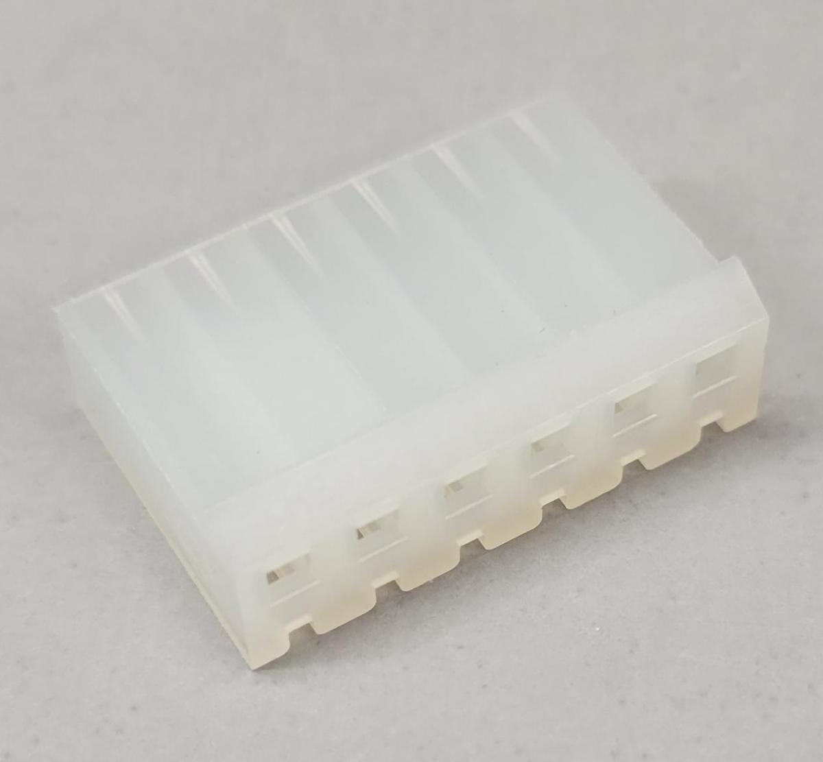 6 Position Connector Housing With Locking Ramp .156" (3.96mm) *Crimp & Stuff*