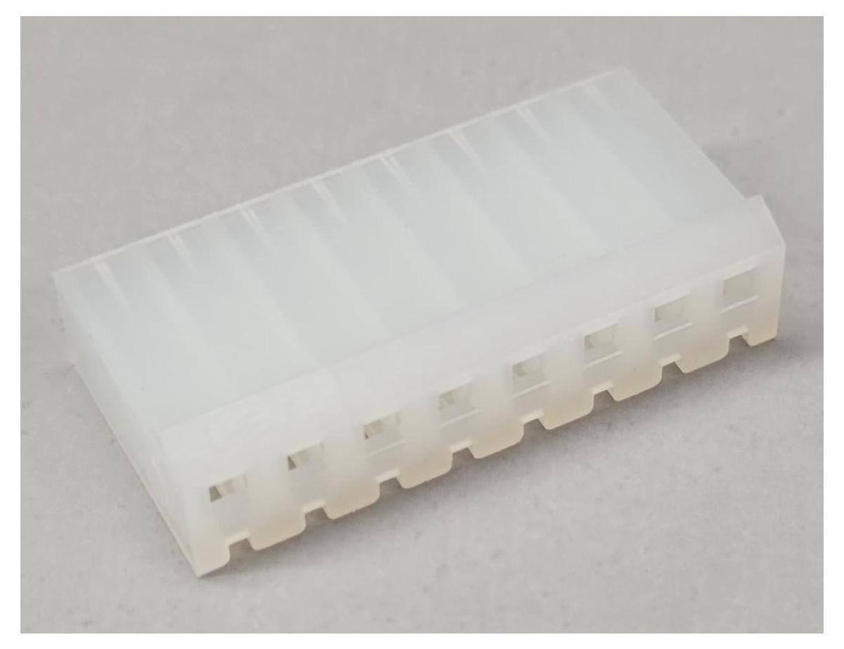 8 Position Connector Housing With Locking Ramp .156" (3.96mm) *Crimp & Stuff*