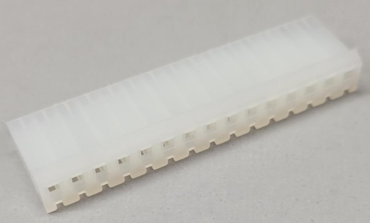 15 Position Connector Housing With Locking Ramp .156" (3.96mm) *Crimp & Stuff*