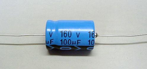 100uF, 160V Capacitor, Axial Electroltyic ~