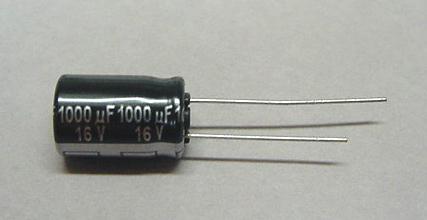 1000uF, 16V, 105C Capacitor, Radial Electroltyic ~
