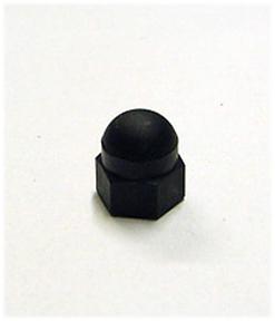 Acorn Nut , Black Nylon 6-32 Threads =