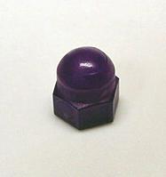 Acorn Nut , Purple Nylon 6-32 Threads