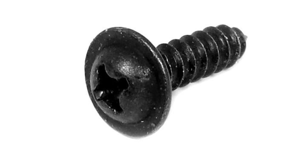 #6 x 1/2" Wood Screw With Built-In Washer - Black Oxide Finish