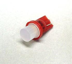 Red 1-LED #555 Wedge Base Lamp With Frosted Lens