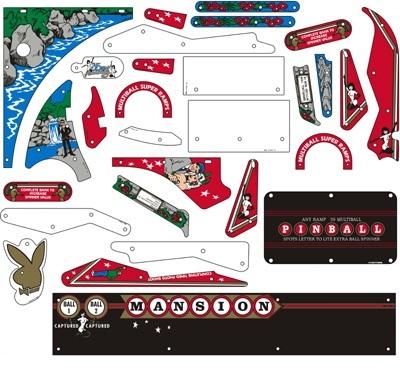 Playboy 35th Playfield Plastic Set #830-5407-XX  `^