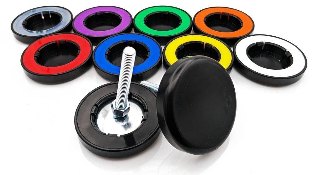 Black 'Snap-On Happy Sliders™ For Carpeting - Set of 4