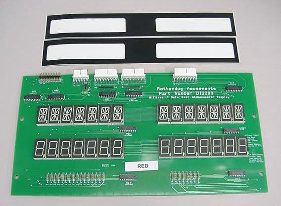 Williams / Data East 4 Player, 7 Digit RED LED Display Board #DIS200-R