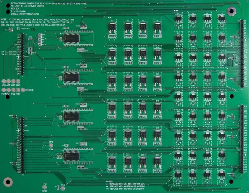 Alltek Bally/Stern Ultimate LED/Lamp Driver Board