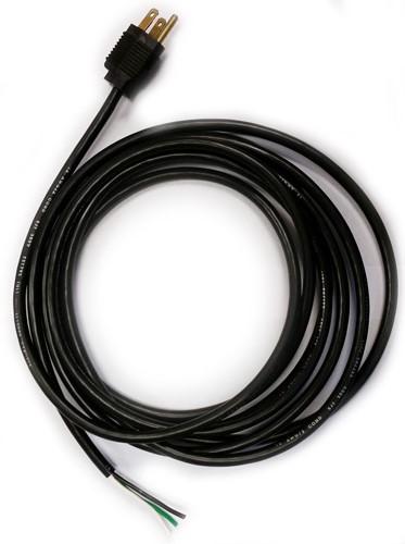 15 Foot Power Cord with Stripped End