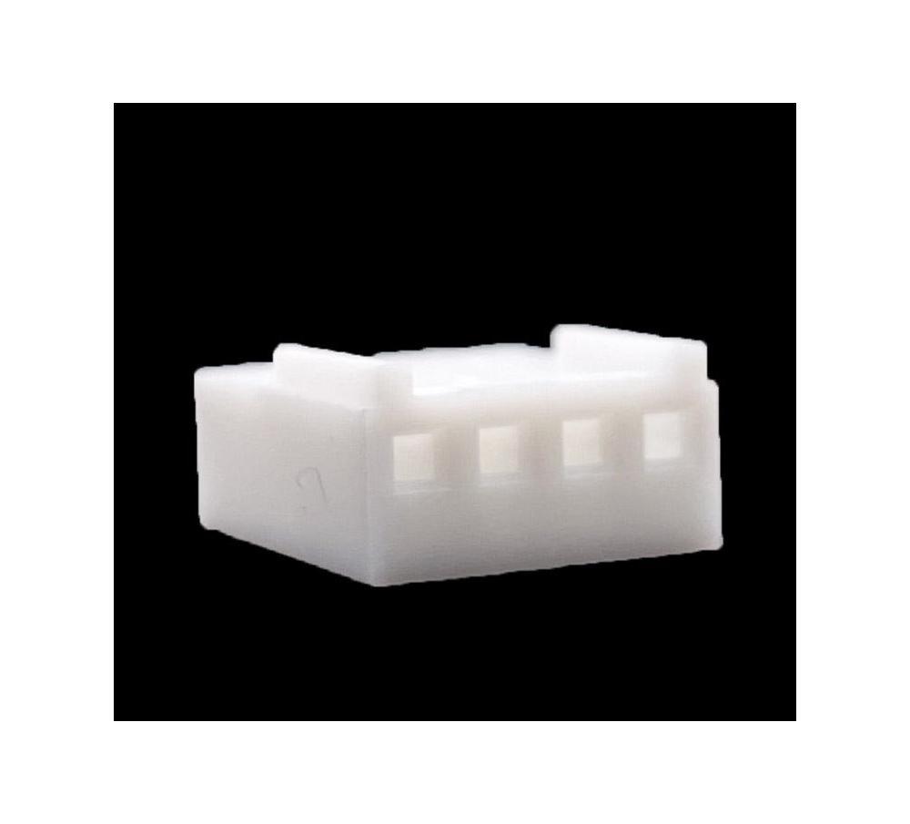 4-Position .100" (2.54mm) *Crimp & Stuff* Connector Housing With Locking Ramp