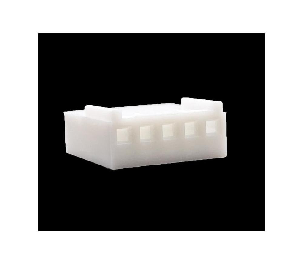 5-Position .100" (2.54mm) *Crimp & Stuff* Connector Housing With Locking Ramp