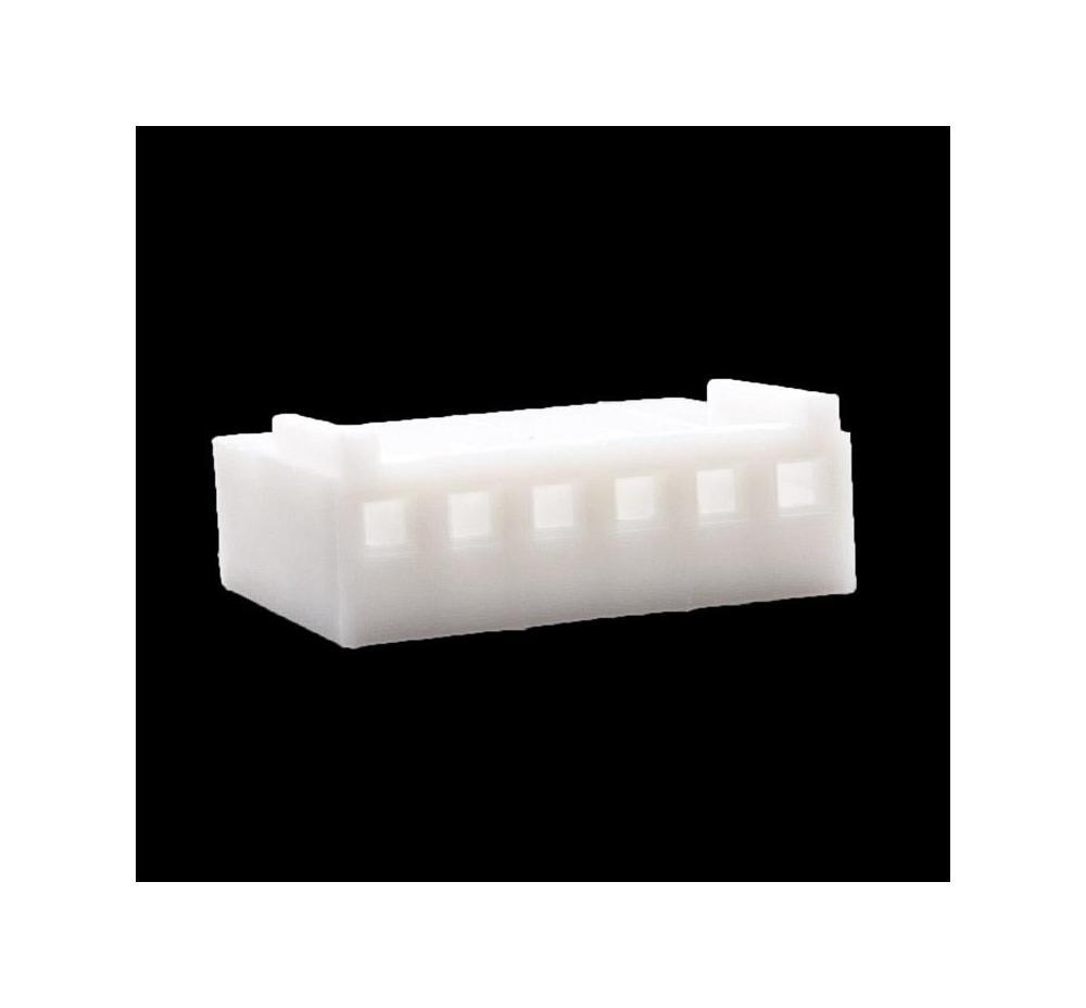 6-Position .100" (2.54mm) *Crimp & Stuff* Connector Housing With Locking Ramp