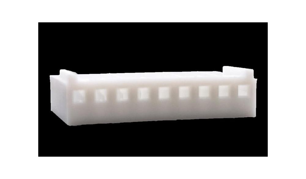 9-Position .100" (2.54mm) *Crimp & Stuff* Connector Housing With Locking Ramp