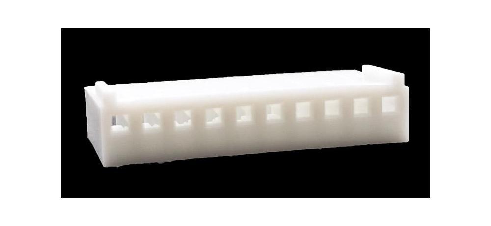 10-Position .100" (2.54mm) *Crimp & Stuff* Connector Housing With Locking Ramp