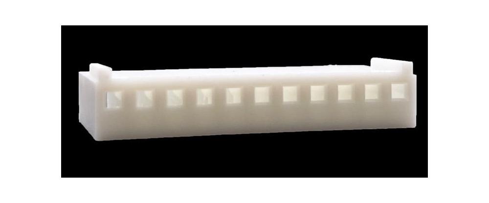 11-Position .100" (2.54mm) *Crimp & Stuff* Connector Housing With Locking Ramp
