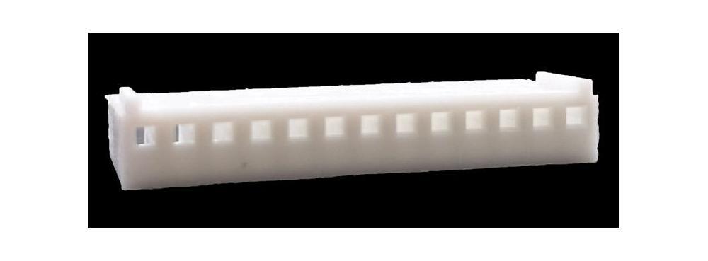 13-Position .100" (2.54mm) *Crimp & Stuff* Connector Housing With Locking Ramp