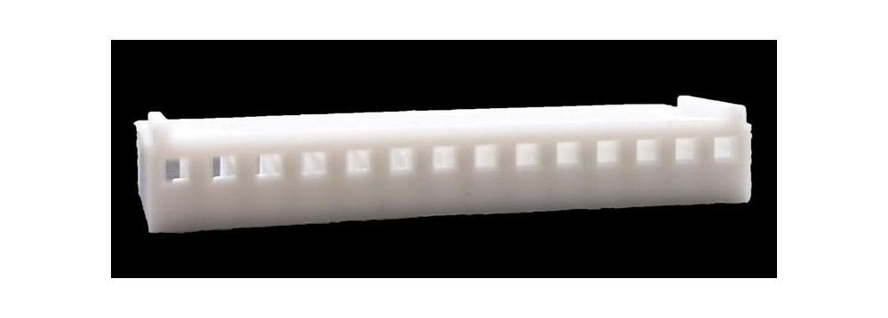 14-Position .100" (2.54mm) *Crimp & Stuff* Connector Housing With Locking Ramp