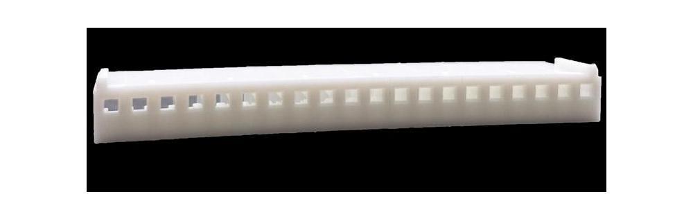 20-Position .100" (2.54mm) *Crimp & Stuff* Connector Housing With Locking Ramp