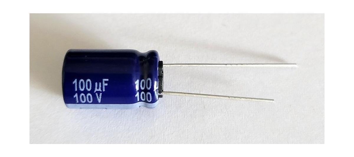 100uf 100 volt Radial Capacitor ~