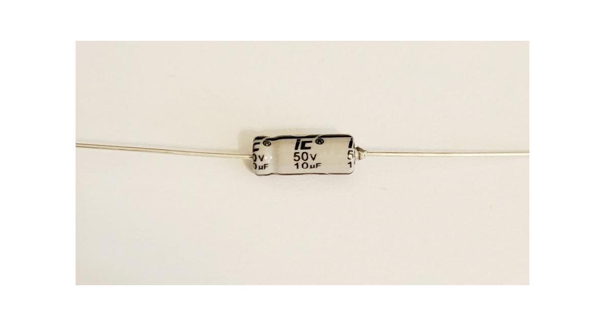 10uF 50 volt Axial Capacitor ~