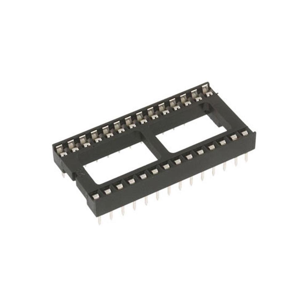 IC, 28-Pin Dual Wipe Low Profile Wide IC Socket ~