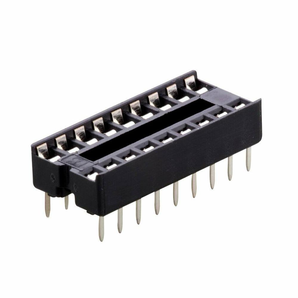 IC, 18-Pin Dual Wipe Low Profile IC Socket ~