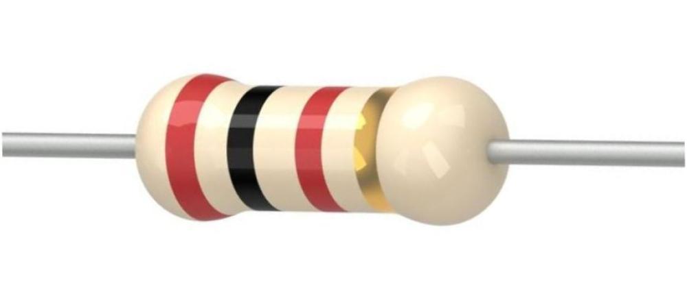 2K Ohm, 1/4 Watt, 5% Resistor, Carbon Film ~