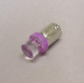 Purple 1-LED #44/#47 Bayonet Base Lamp With Flat Top Lens