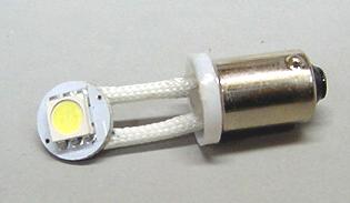 Cool White Premium Ghost Buster 1-SMD-LED #44 Bayonet Base Lamp with Flexible 90° Angle Leads