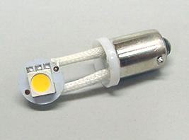 Warm White Premium Ghost Buster 1-SMD-LED #44 Bayonet Base Lamp with Flexible 90° Angle Leads