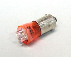 Orange Super Bright 3-LED #44/#47 Bayonet Base Lamp