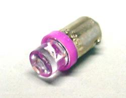 Purple 1-LED #44/#47 Bayonet Base Lamp with Concave Lens