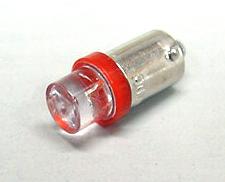 Red 1-LED #44/#47 Bayonet Base Lamp with Concave Lens