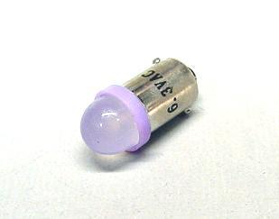 Purple Bright 1-SMD LED #44/#47 Bayonet Base Lamp - Low Profile