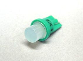 Green 1-LED #555 Wedge Base Lamp With Frosted Lens