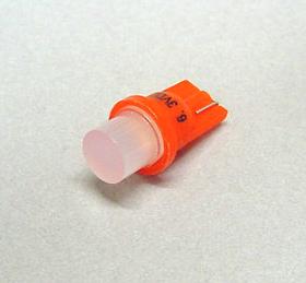 Orange 1-LED #555 Wedge Base Lamp With Frosted Lens