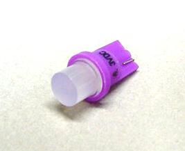 Purple 1-LED #555 Wedge Base Lamp With Frosted Lens