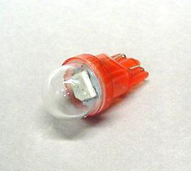 Red 1-SMD-LED #555 Wedge Base Lamp With Clear Dome - Premium Ghost Buster