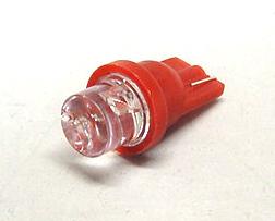 Red 1-LED #555 Wedge Base Lamp with Concave Lens