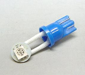 Blue Premium Ghost Buster 1-SMD-LED #555 Wedge Base Lamp With Flexible 90° Angle Leads