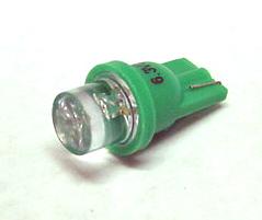 Green 1-LED #555 Wedge Base Lamp with Concave Lens