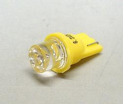 Yellow 1-LED #555 Wedge Base Lamp with Concave Lens