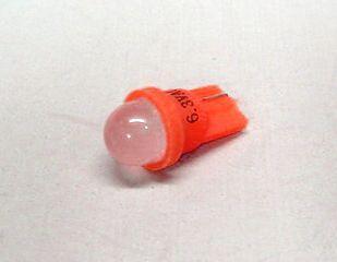 Red Economy Ghost Buster 1-SMD-LED #555 Wedge Base Lamp With Frosted Dome