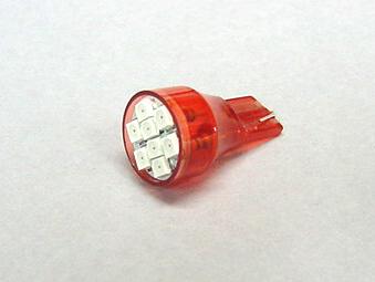 Red 8-SMD-LED #906 Wedge Base Flasher Lamp